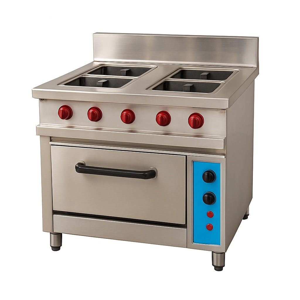 Four Burner Commercial Oven Range