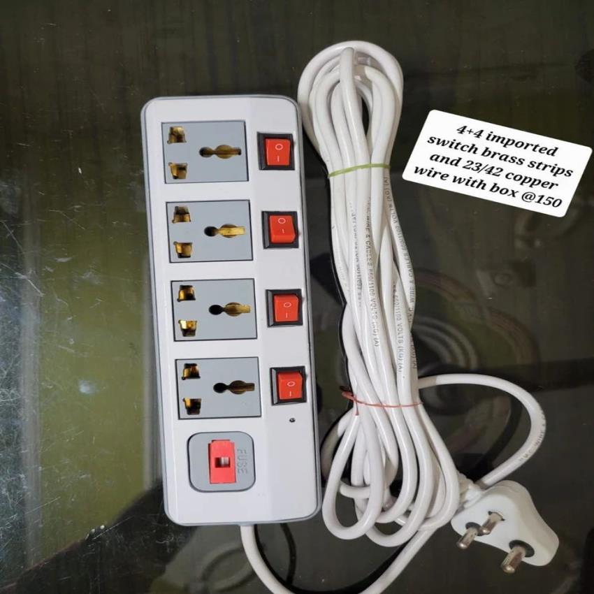 Four Switch Four Socket Panel