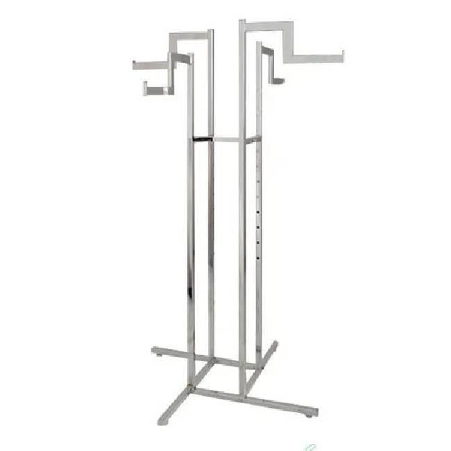 Color Coated Iron Four-Way Garment Stand