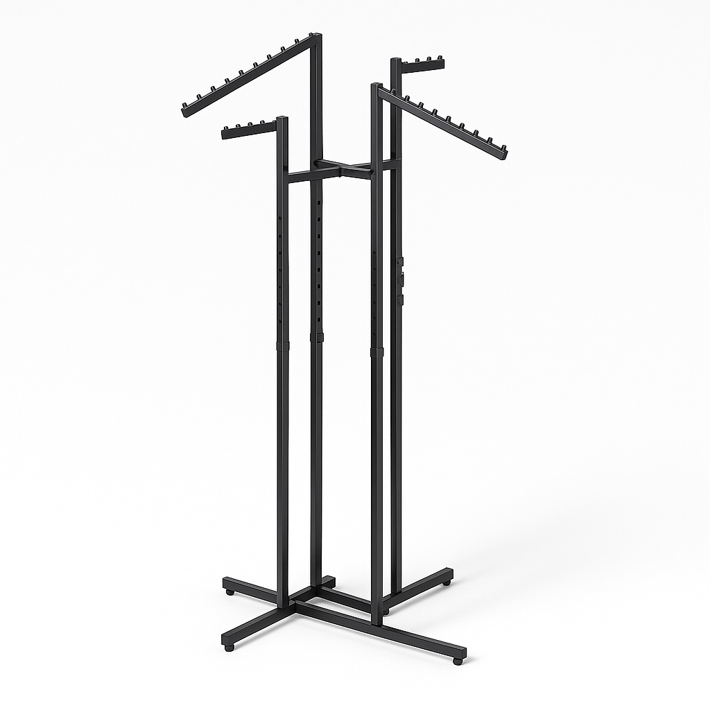 Four-Way Garment Display Stand