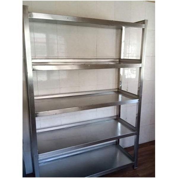 Free Standing Unit SS Kitchen Rack, 5 Shelves