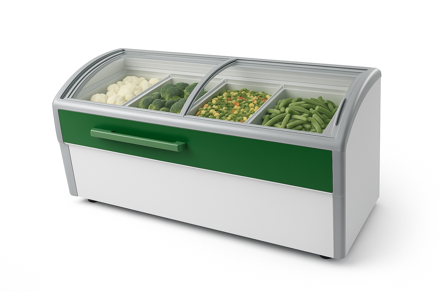 Sliding Glass Frozen Vegetable Display Counter