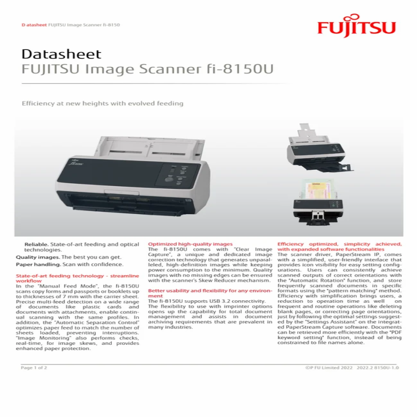 Fujitsu Document Scanner, A4