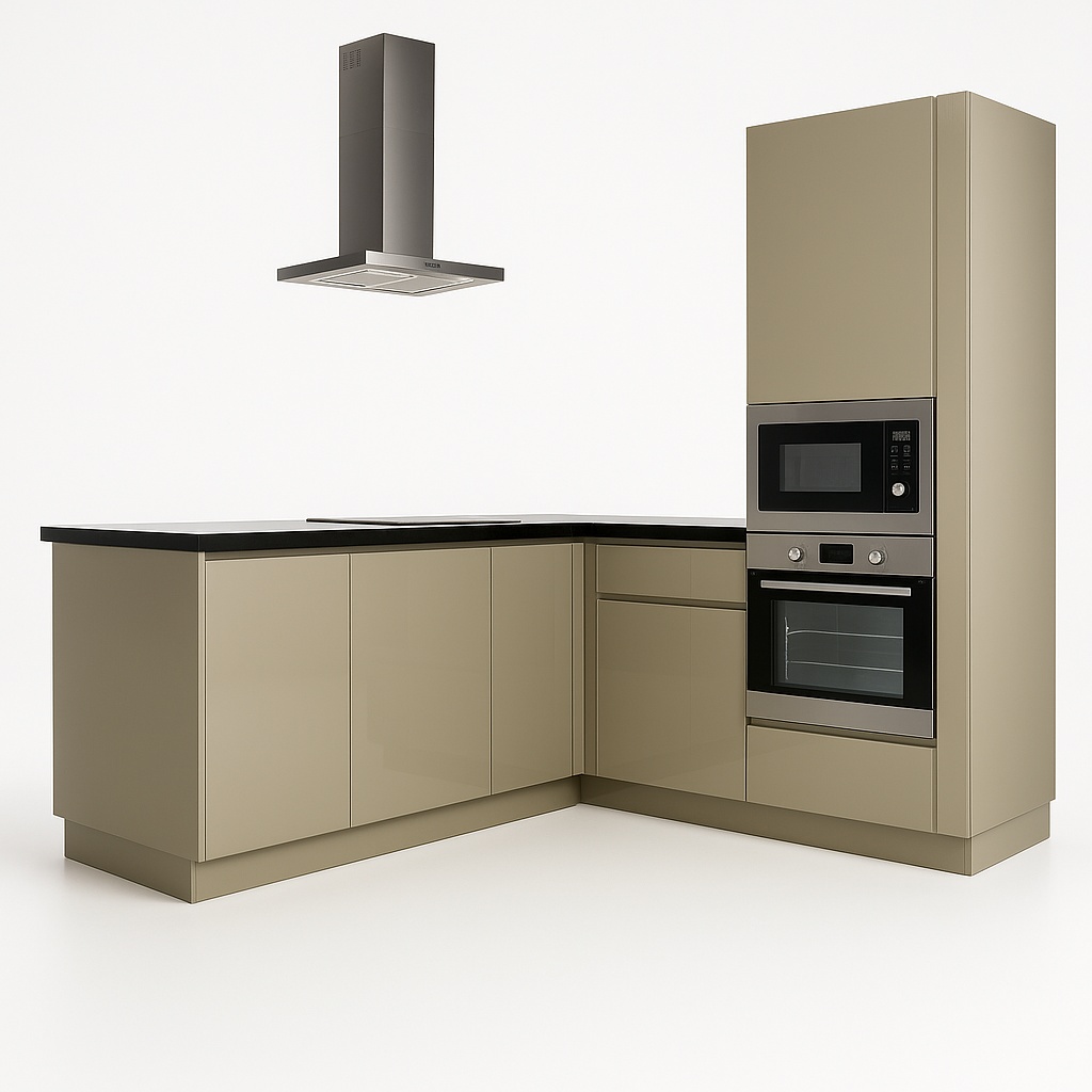 Modern MDF G-Shape Kitchen Design