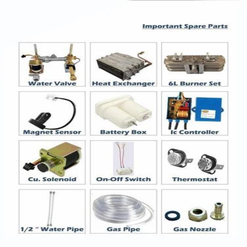 Gas Geyser Components