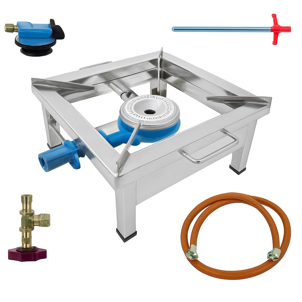 Indian Chinese Gas Burner, Stainless Steel