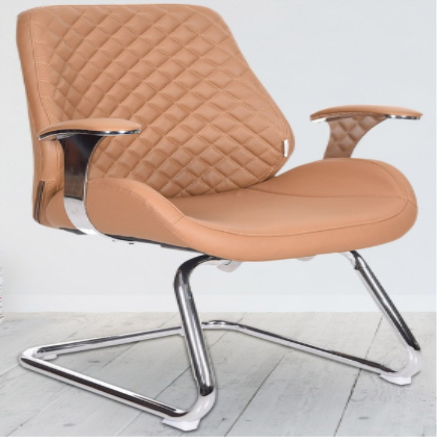 Fort Genuine Leather Executive Visitor Chair - Beige