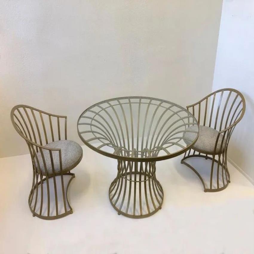 Glass 2-Seater Round Dining Table