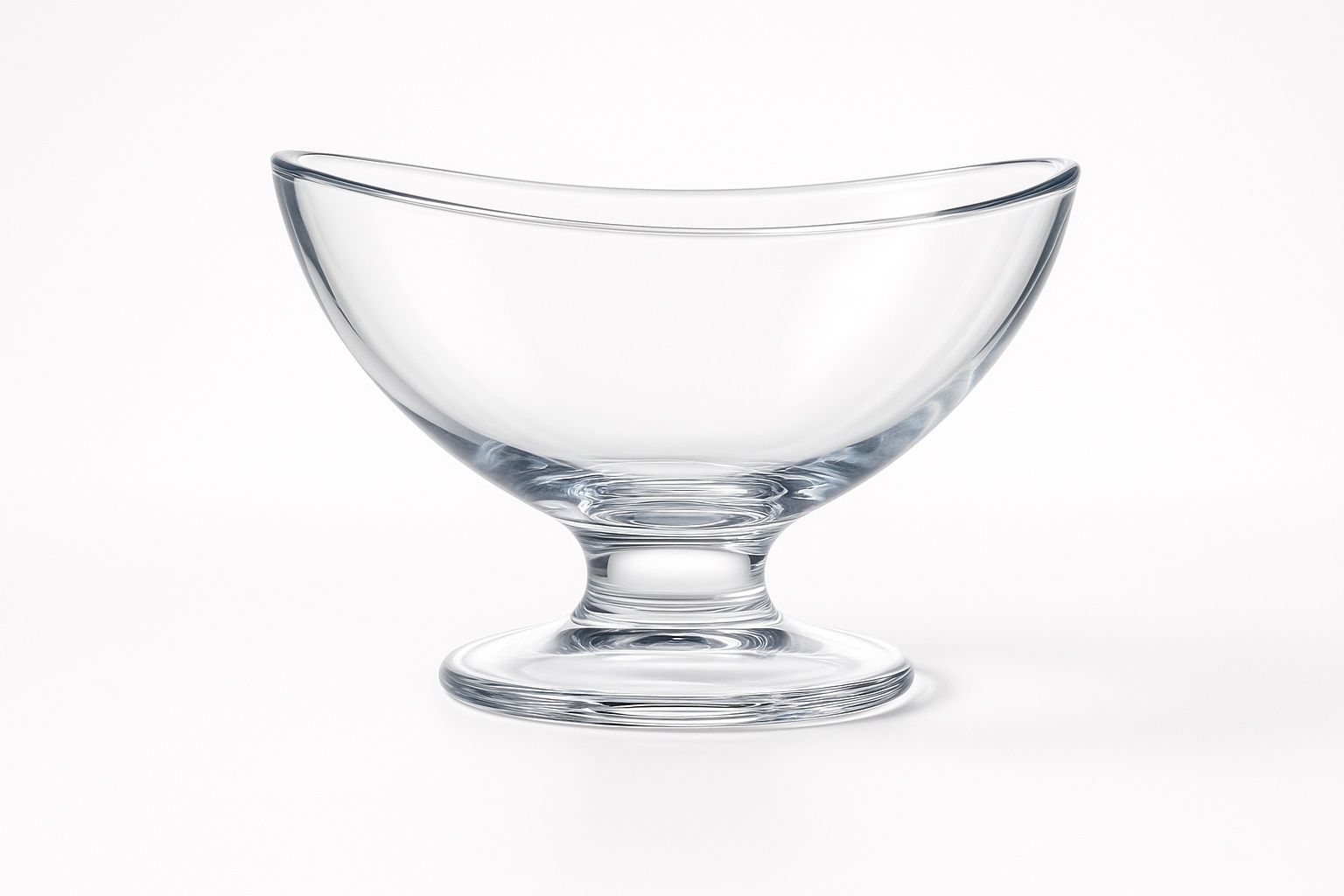 Transparent Ocean Glass Dessert Bowl