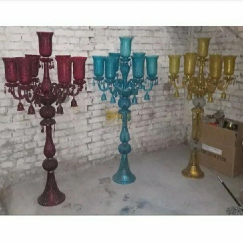 Glass Wedding Candelabra - 60 Inch