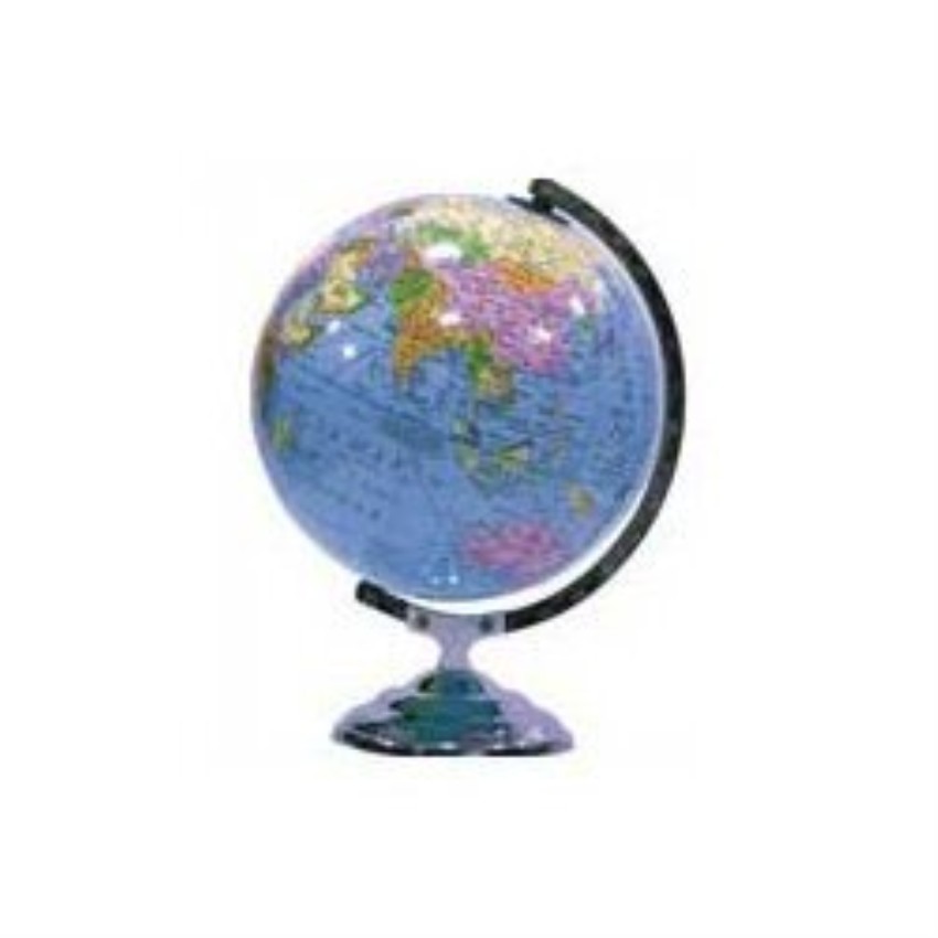 Circular Physical Map Globe