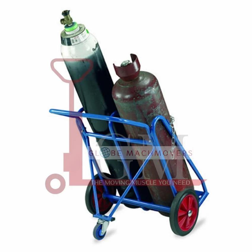 Globe Machmovers Double Gas Cylinder Trolley, Industrial Use