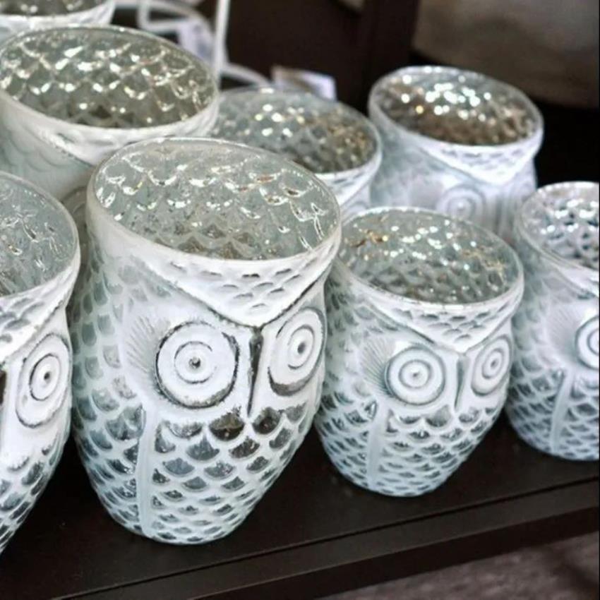 Glossy Printed White Decorative Glass Tumbler