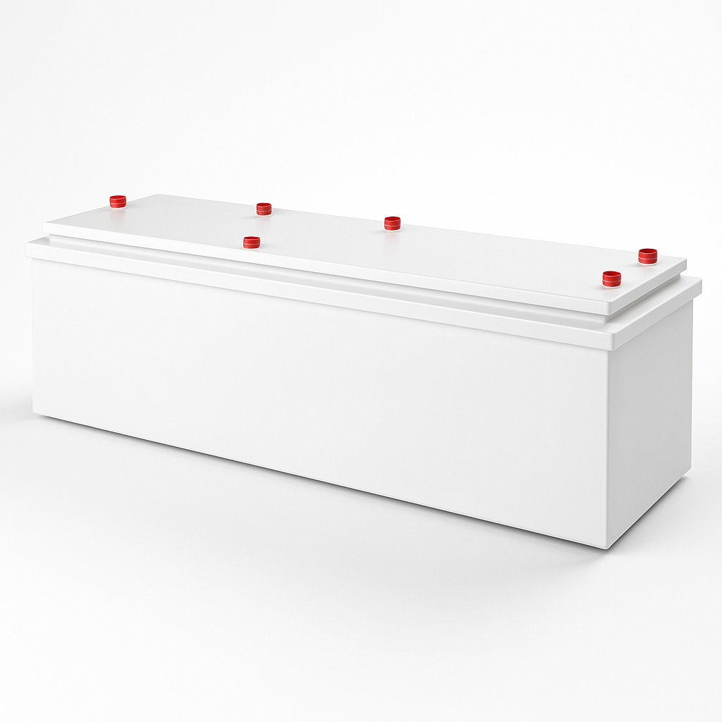 GlowTech Polymer White PP Chemical Tank, 8-22mm