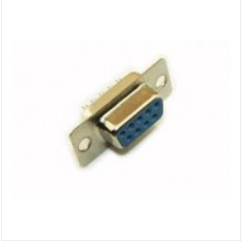 Gold Blue RS232 9 Pin Female Jack Connector