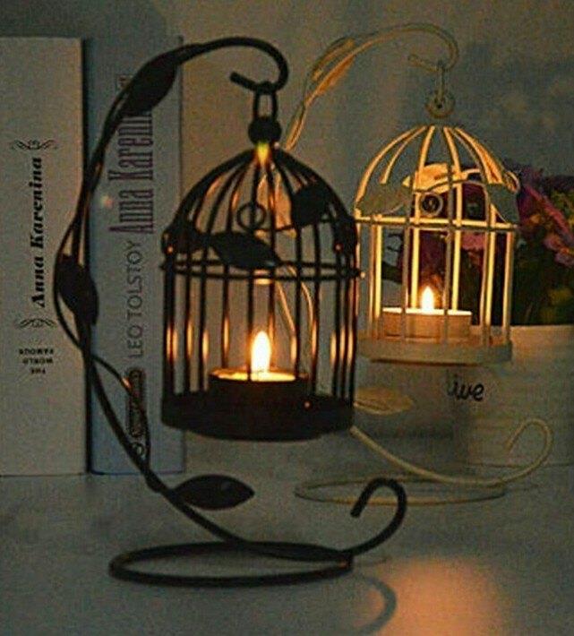 Golden Iron Decorative Candle Holder Cage