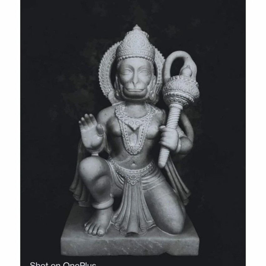 White Marble Standing Hanuman Statue, Temple