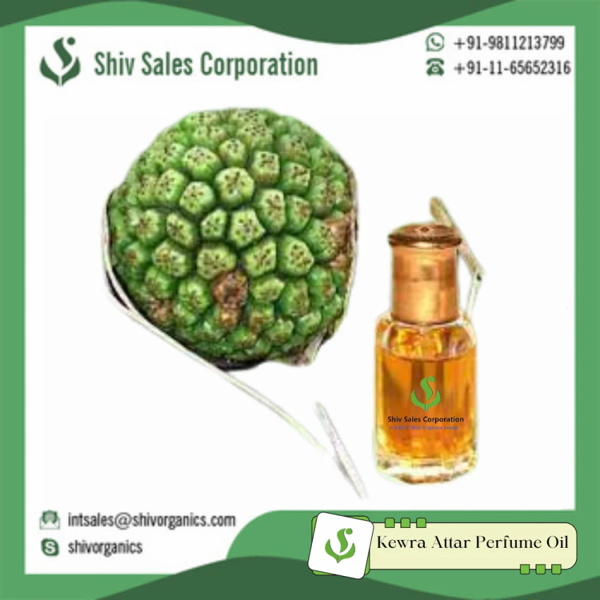 Green Kewra Attar Perfume Oil, Aluminum Bottle