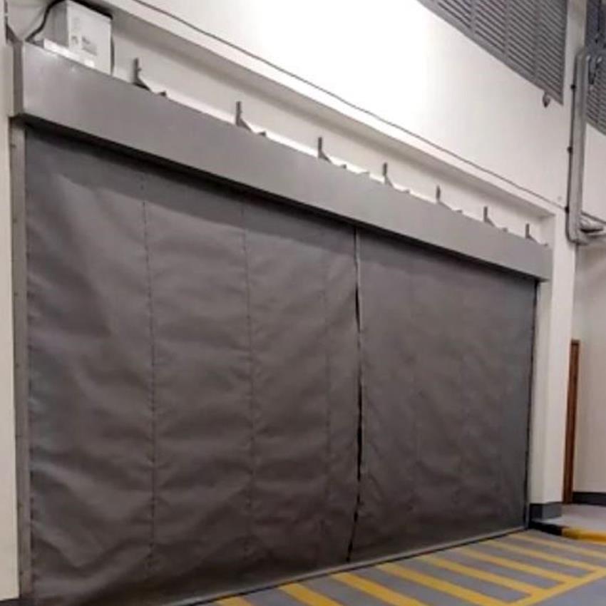 Grey Automatic Fire Rated Curtains