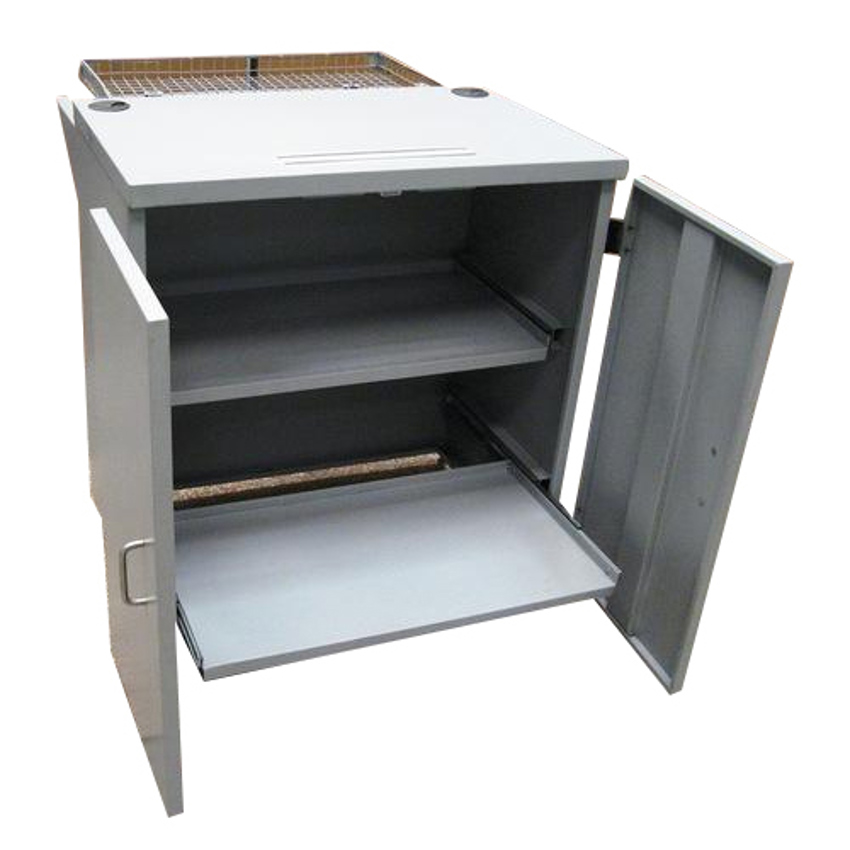 Grey Steel Printer Storage Cabinet