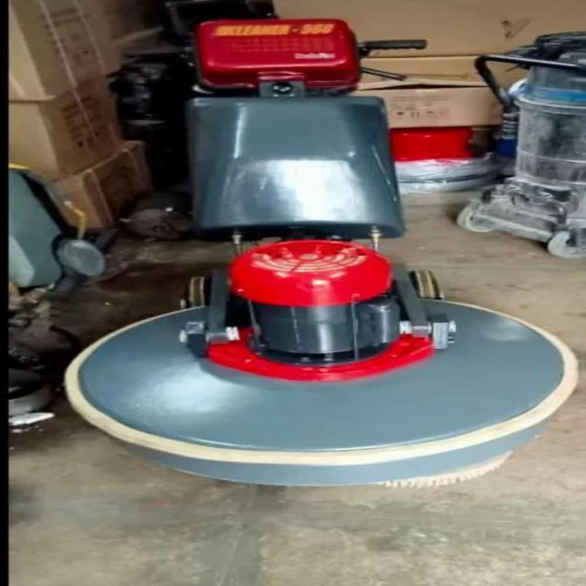 Grey Round Floor Scrubber Machine