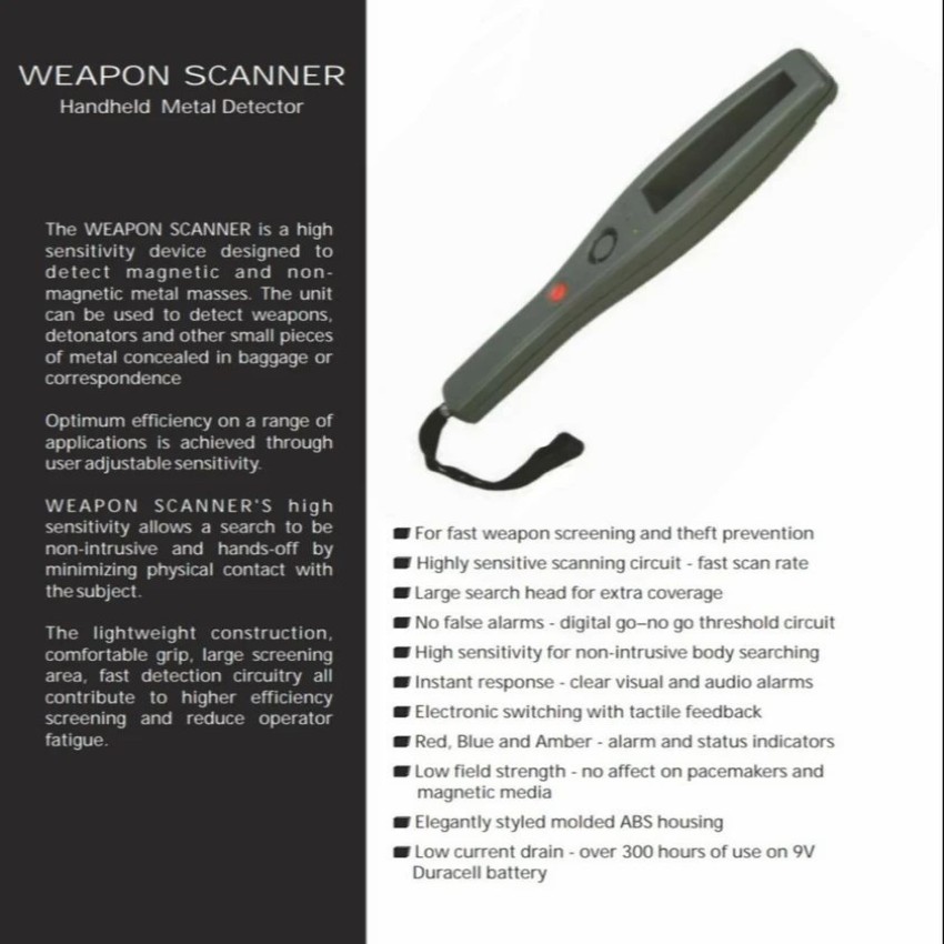 Handheld Metal Detector, 0.5m
