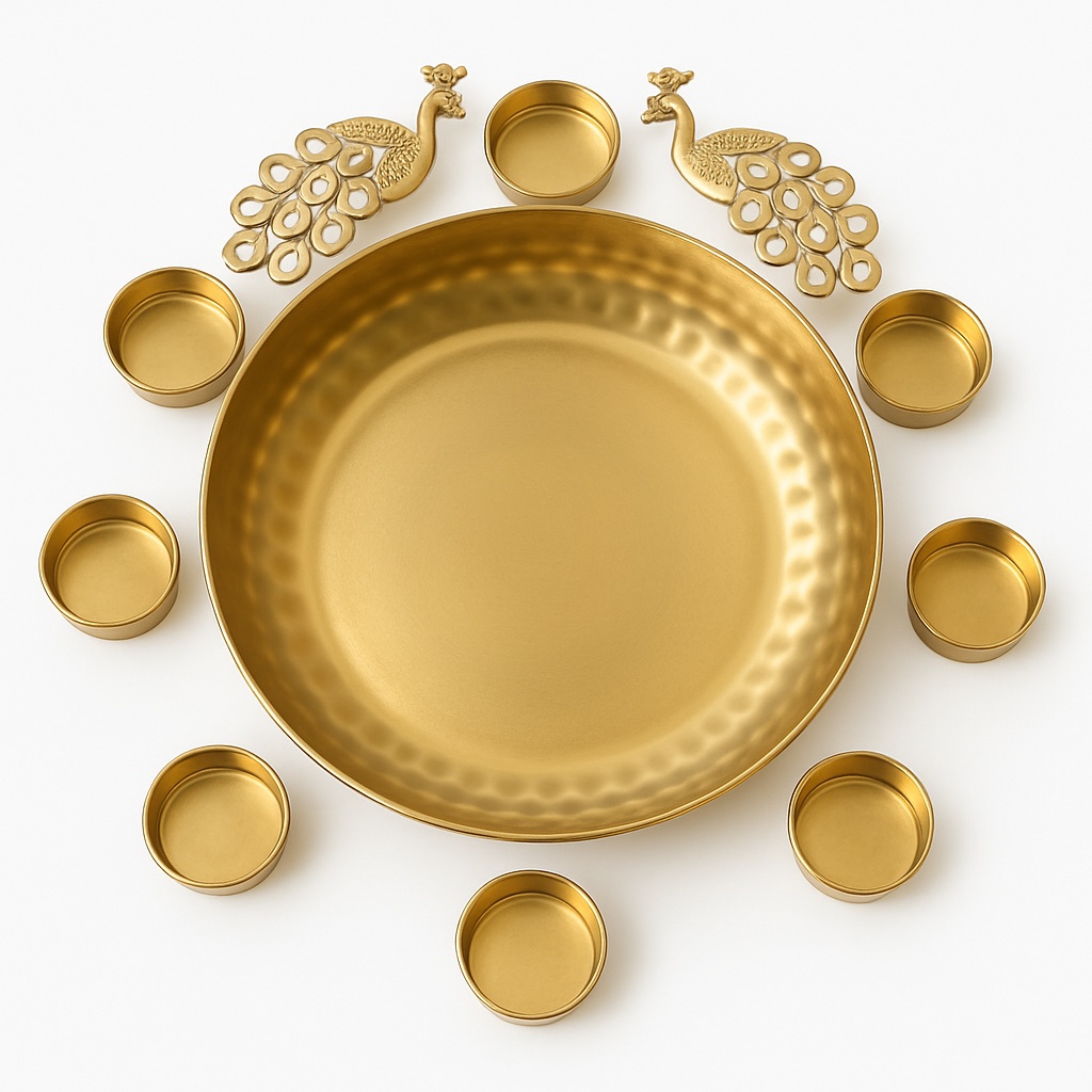 Metal Decorative Urli Bowl Diya