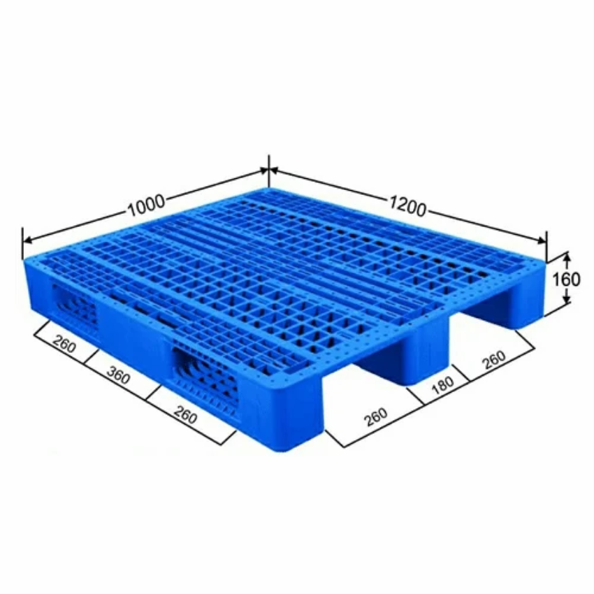 Heavy Duty Blue Plastic Pallet, 1200x1000x150mm