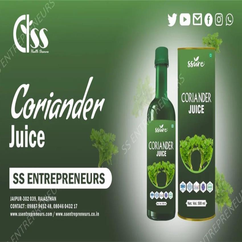Herbal Coriander Juice, 1000ml Bottles