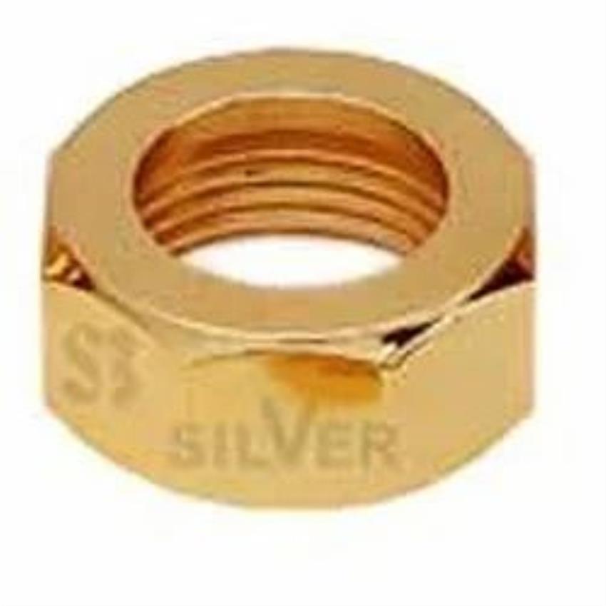 Brass Hex Lock Nut Fastener, 1/4" Thread Size