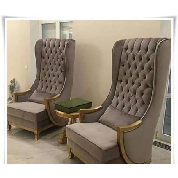 High Back Leatherette Armless Chair