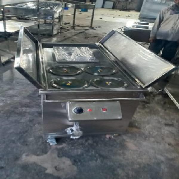 4 Burner 440V Stainless Steel Hot Food Machine