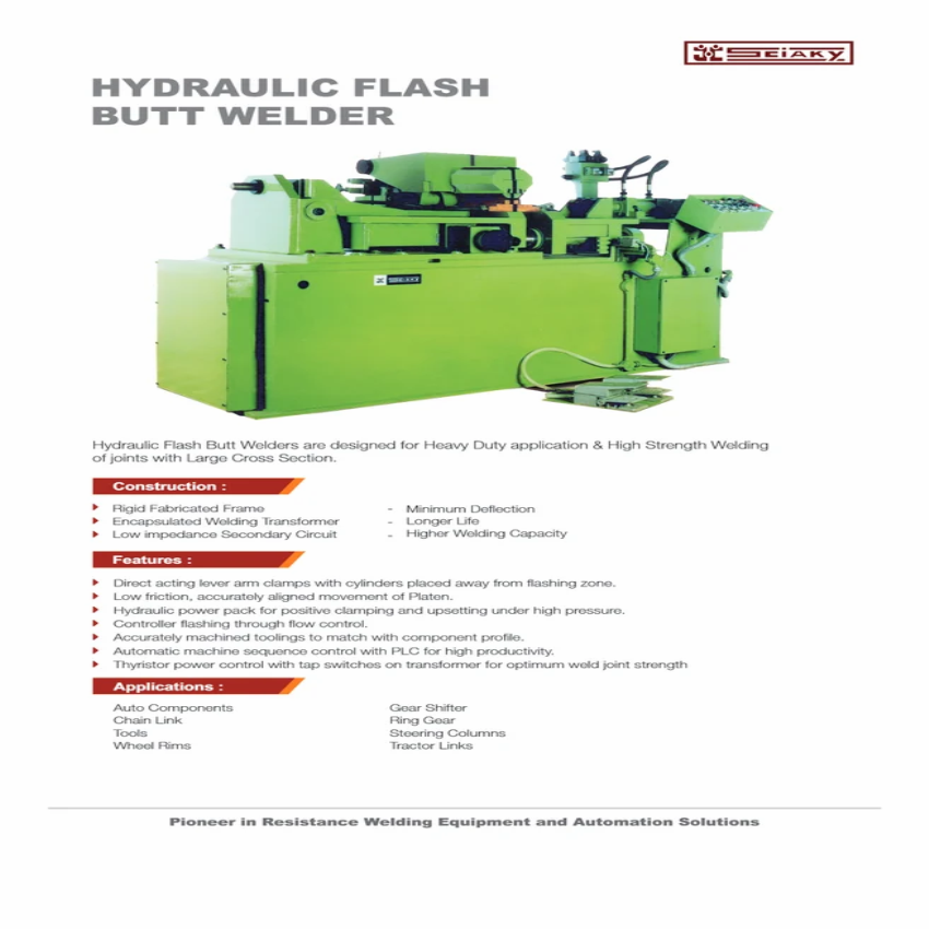 Hydraulic Flash Welding Equipment