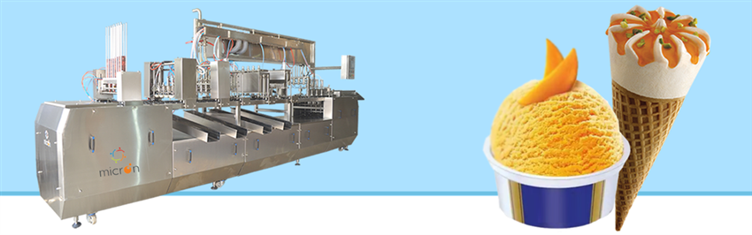 Ice Cream Cup & Cone Filling Machine, Stainless Steel