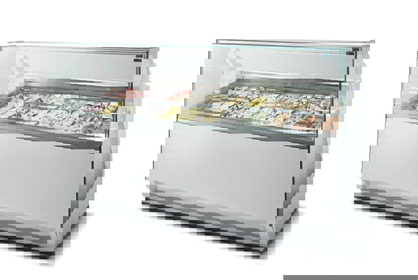 Metal Ice Cream Showcase Counter