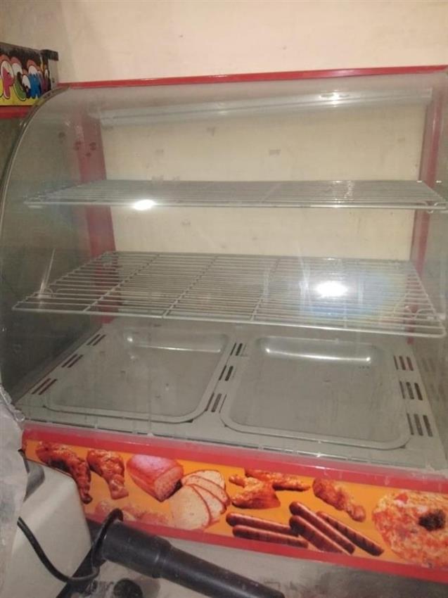 Imported Glass Display Hot Counter, Commercial Use