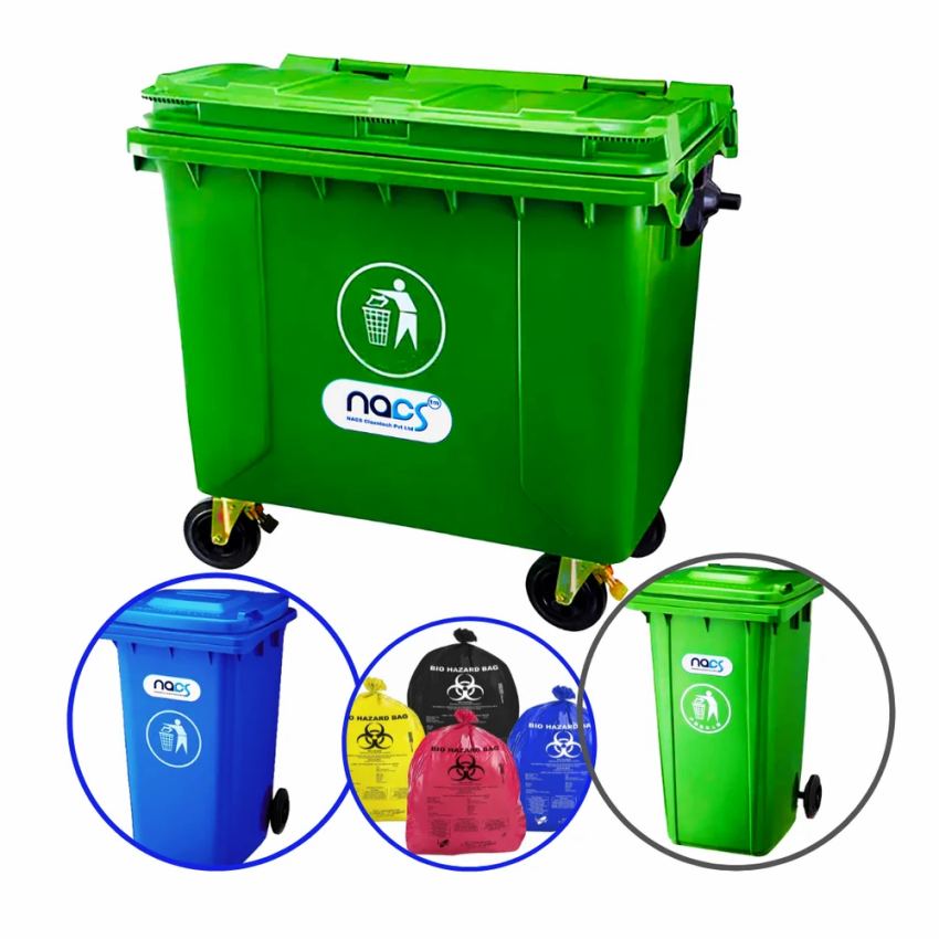 ISO DIN EN 840 Certified Industrial Wheeled Dustbin