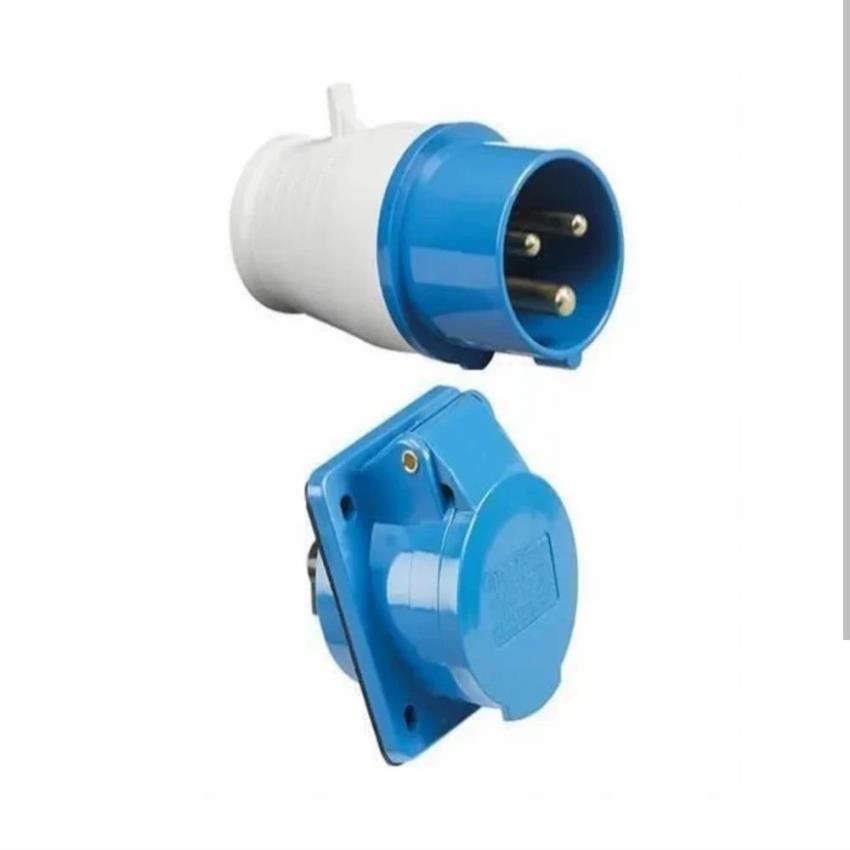 Industrial Panel Mount Plug Socket IP-44