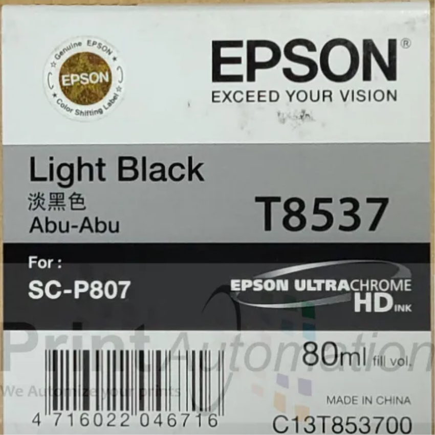 Epson Light Black Ink Cartridge T8537 SC-P807
