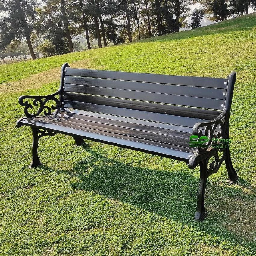 Iron 3 Seater Park Seat With Backrest
