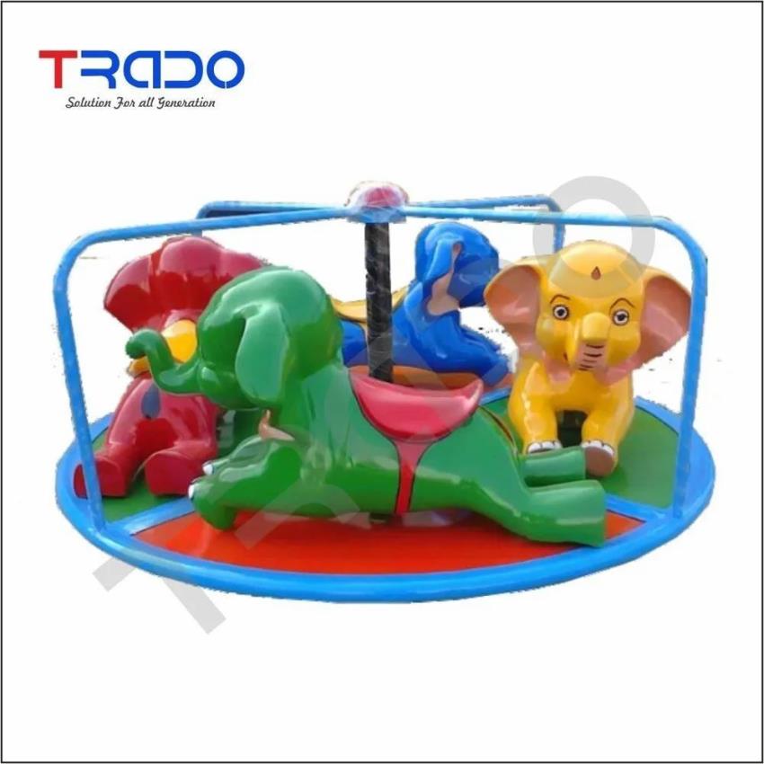 Iron FRP Animal Merry Go Round Playground Machine