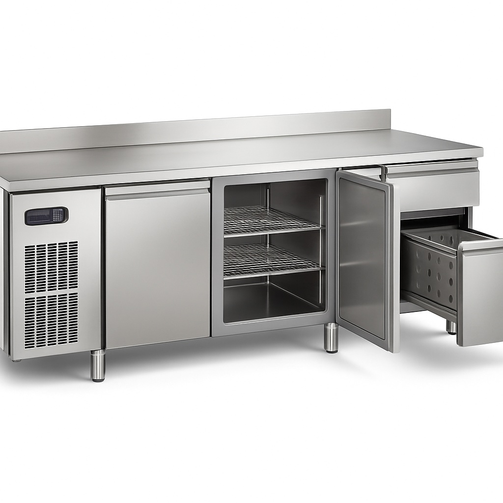 Stainless Steel Refrigeration Cabinet, 3 Shelves