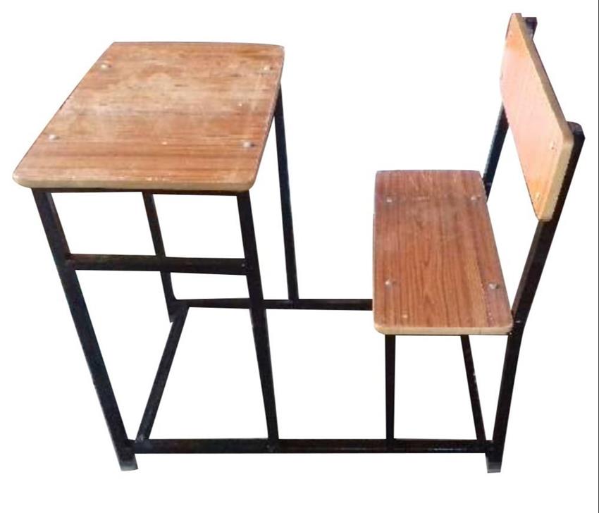 Ivory Mild Steel Single Seater Desk Bench