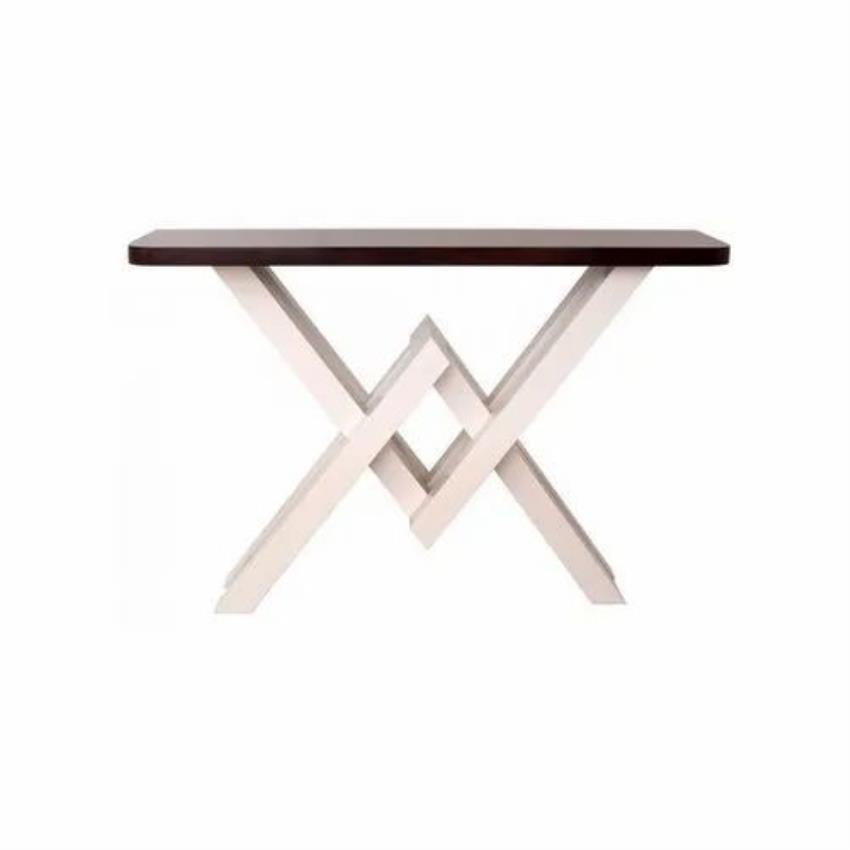 Kamco Brown And White Sheesham Wood Console Table