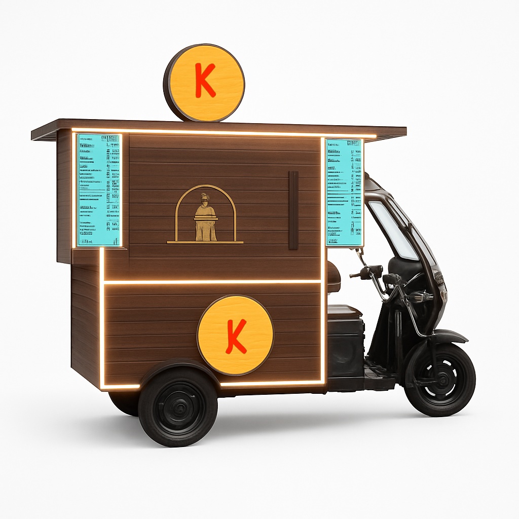 Kanha Kulfi E-Rickshaw Vending Cart