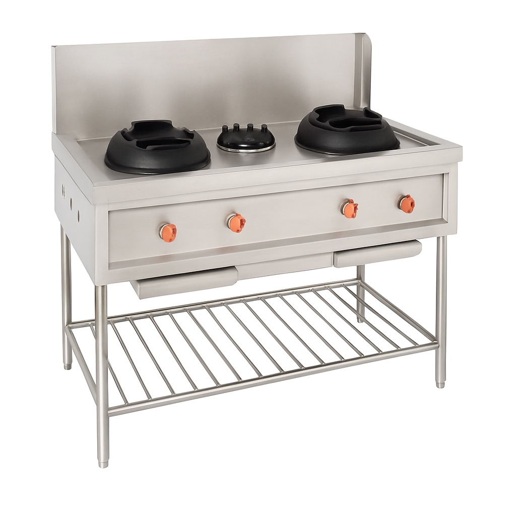 KLH 3-Burner SS Chinese Range