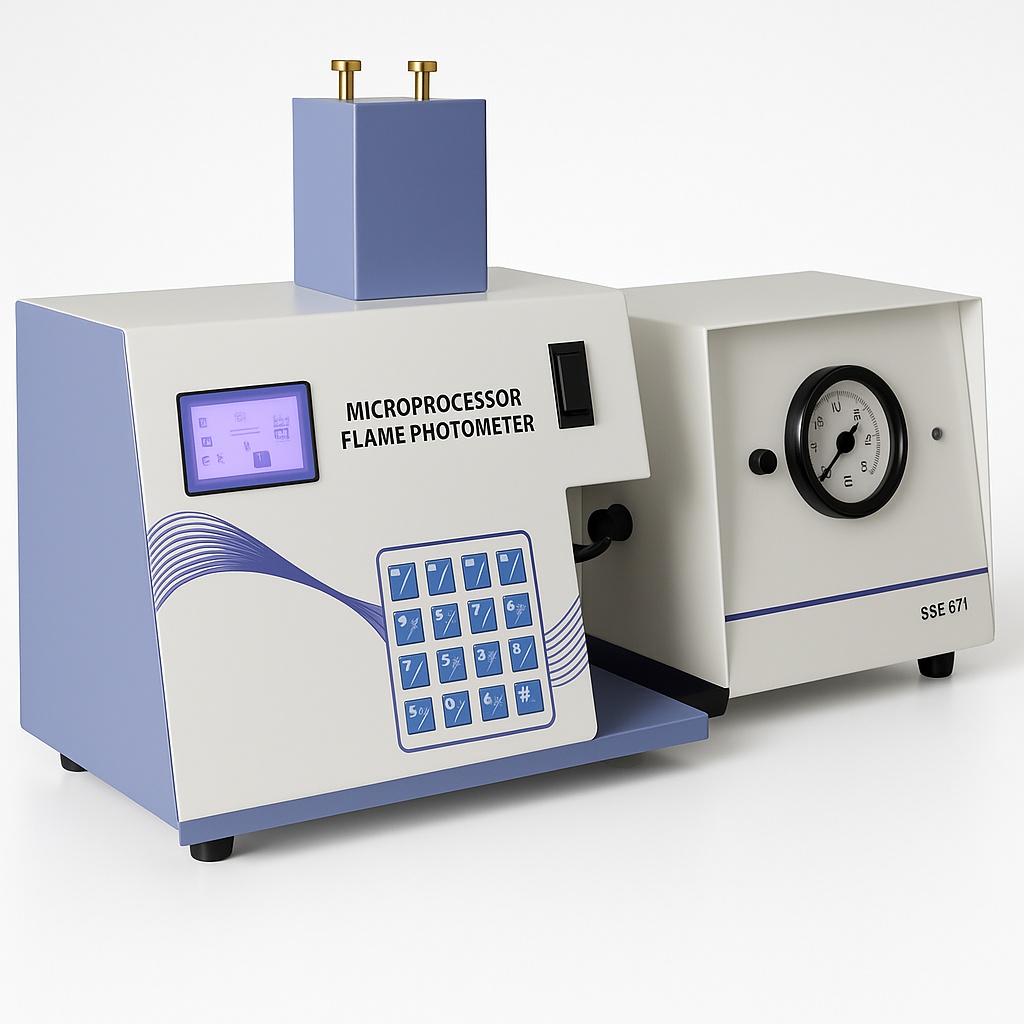 Microprocessor Flame Photometer LCD
