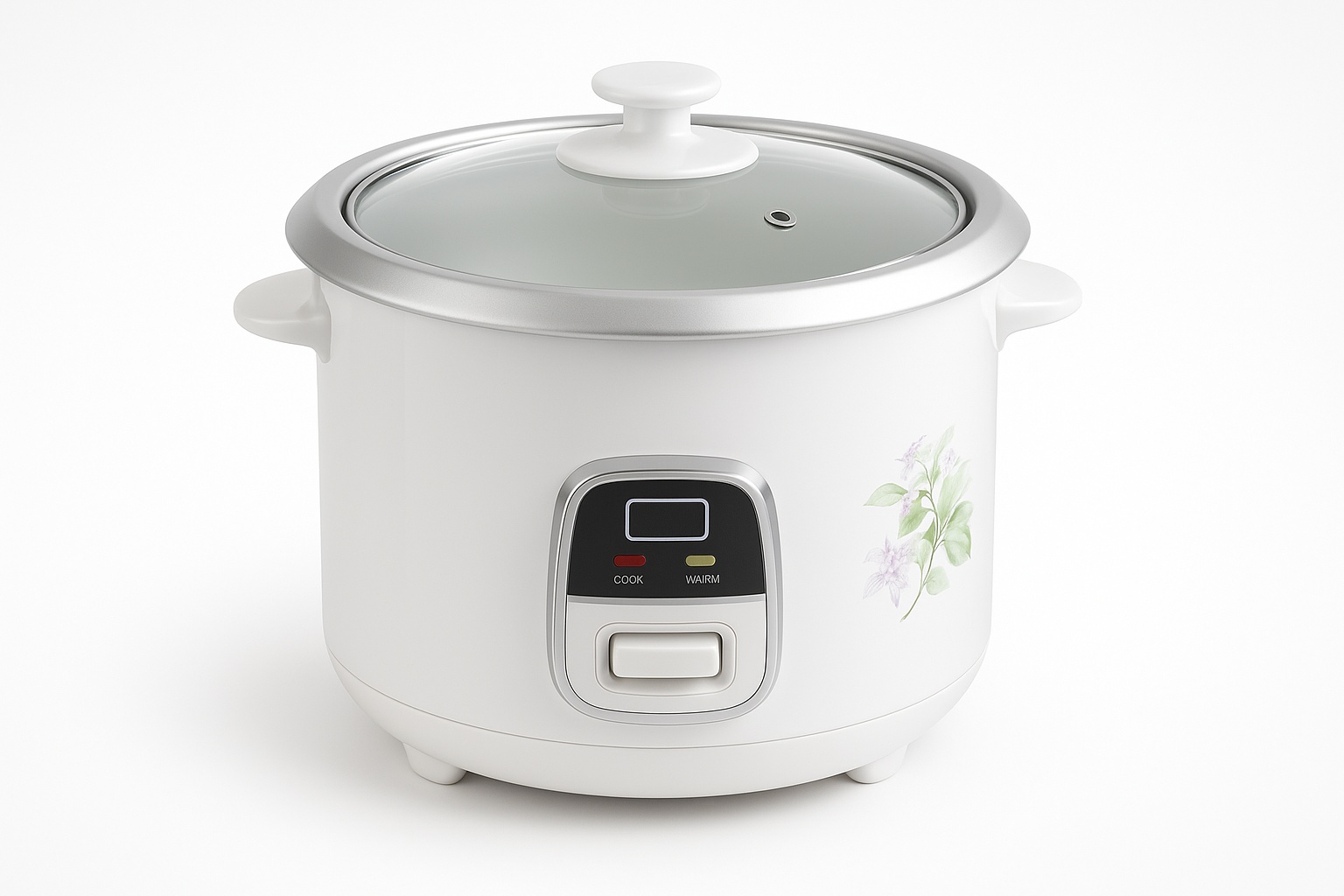 2L Electric Rice Cooker, 1 Year Warranty, White