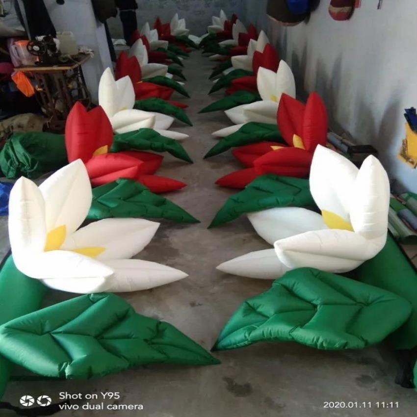 White PVC Lotus Inflatable Flower