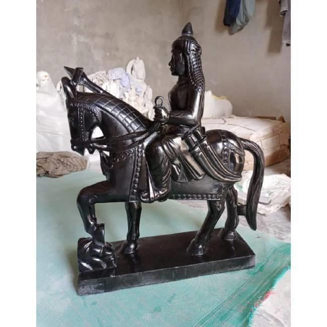 Maharana Pratap Sculpture Black